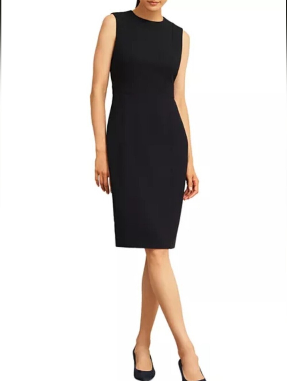 Hobbs London Ivy Sleeveless Shift Dress Navy Size 8 EUC